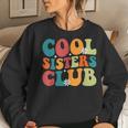 Cool Sisters Club Retro New Sister Matching Family Pregnancy Women Sweatshirt Gifts for Her