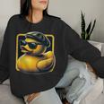 Cooles Entchen Mit Sonnenbrille Duckling Ducky Gummi-Ente Sweatshirt Frauen Geschenke für Sie