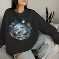 Cottagecore Aesthetic Frog Mushroom Moon Vintage Floral Women Sweatshirt Gifts for Her