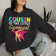 Cousin Little Gymnast Girl Birthday Gymnastics Themed Party Women Sweatshirt Gifts for Her