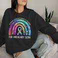 Curing Cancer Takes A Village The Oncology Tribe Nurse Team Women Sweatshirt Gifts for Her