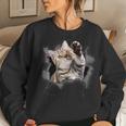 Cute Cat Torn Cloth For Cat Lover Cat Mom Cat Dad Women Sweatshirt Gifts for Her