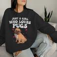 Cute Pug For Girls Dog Owner Puppy Pug Lover Women Sweatshirt Gifts for Her