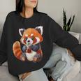 Cute Red Panda Bubble Tea Boba Tea Lover Women Sweatshirt Gifts for Her