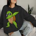 Dabbing Sea Turtle Animal Lover Save The Turtles Women Sweatshirt Gifts for Her