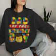 Dad And Mom Birthday Boy Building Brick Family Matching Women Sweatshirt Gifts for Her