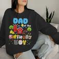 Dad And Mom Of The Birthday Boy Farm Animal Family Party Women Sweatshirt Gifts for Her