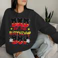 Dad And Mom Birthday Boy Mouse Family Matching Women Sweatshirt Gifts for Her