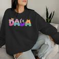 Dad And Mom Dada Birthday Girl Pig Family Party Decorations Women Sweatshirt Gifts for Her