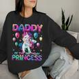 Daddy Of The Birthday Princess Girl Flossing Unicorn Daddy Women Sweatshirt Gifts for Her