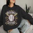 Damen Baseball Leopard Mama Schwester Lustiges Muttertagsdesign Mit-Ausschnitt Sweatshirt Frauen Geschenke für Sie