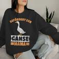 Damen Befördert Zur Gänse Mama Landwirtschaft Trecker Biobauer Mit-Ausschnitt Sweatshirt Frauen Geschenke für Sie