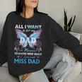 Damen Damit Meinater Im Himmel Weiß Wie Sehr Ich Papa Liebe Undermisse Mit-Ausschnitt Sweatshirt Frauen Geschenke für Sie