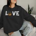 Damen Hund Mama Hund Papa Rottweiler Hund Haustierliebhaber Mit-Ausschnitt Sweatshirt Frauen Geschenke für Sie