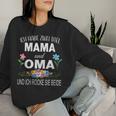 Damen Ich Habe Zwei Titel Mama & Oma Muttertag Oma Geschenk Spruch Mit-Ausschnitt Sweatshirt Frauen Geschenke für Sie