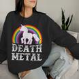 Death Metal Unicorn Sarcastic Heavy Metal Women Sweatshirt Gifts for Her