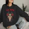 Dia De Los Muertos La Jefa Catrina Ladies Day Of Dead Women Sweatshirt Gifts for Her