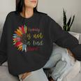 Disability Is Not A Bad Word Disability Month Sunflower Women Sweatshirt Gifts for Her