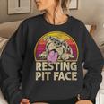 Dog Pitbull Resting Pit Face For Pitbull Lovers Women Sweatshirt Gifts for Her