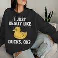 Duck For Quack Quakin Youth Rubber Ducky Women Sweatshirt Gifts for Her