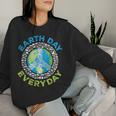 Earth Day Everyday Peace Earth Animals Teacher Women Sweatshirt Gifts for Her