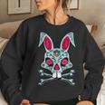 Easter Bunny Ears Sugar Skull N Girls Mens Women Sweatshirt Gifts for Her