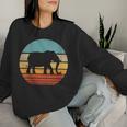 Elephant Retro Vintage 60S 70S Sunset Mammal Zoo Animal Men Women Sweatshirt Gifts for Her