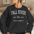 Fall River Massachusetts Ma Vintage Us Flag Women Sweatshirt Gifts for Her