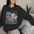 Feral Girl Summer Raccoon Beach Women Sweatshirt Gifts for Her