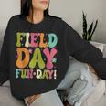 Field Day Fun Day Last Day Of School Groovy Teacher Student Women Sweatshirt Gifts for Her