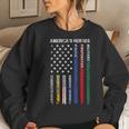 First Responders Hero Flag Nurse Ems Police Fire Military Women Sweatshirt Gifts for Her