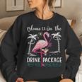 Flamingo Cruise Blame It On The Drink Package Drinking Booze Women Sweatshirt Gifts for Her