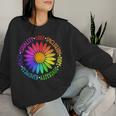 Flower Kindness Peace Equality Rainbow Flag Lgbtq Ally Pride Women Sweatshirt Gifts for Her