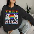 Free Mom Hug Transgender Lesbian Gay Lgbt Pride Rainbow Flag Women Sweatshirt Gifts for Her