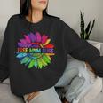Free Mom Hugs Lgbt Pride Mom Daisy Rainbow Flower Mother Day Women Sweatshirt Gifts for Her