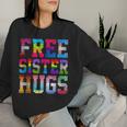 Free Sister Hugs Pride Month Rainbow Transgender Flag Lgbtq Women Sweatshirt Gifts for Her
