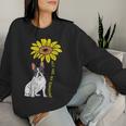 French Bulldog Sunflower Sunshine Frenchie Dog Women Women Sweatshirt Gifts for Her