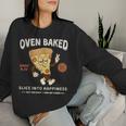 420 Retro Pizza Graphic Cute Chill Weed Women Sweatshirt Gifts for Her
