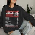 Christine Facts Christine Name Women Sweatshirt Gifts for Her