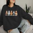 Horses Drolliges Pferde Team Blue Sweatshirt Frauen Geschenke für Sie