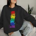 Lgbt Cat Stack Rainbow Gay Pride For Cat Lover Women Sweatshirt Gifts for Her