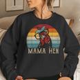 Mama Hen Vintage Retro Chicken Mom Mother Women Sweatshirt Gifts for Her