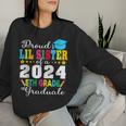 Proud Lil Sister Of A Class Of 2024 5Th Grade Graduate Women Sweatshirt Gifts for Her