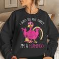 Thanksgiving Turkey Pink Flamingo Pun Women Sweatshirt Gifts for Her