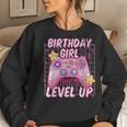 Gamer Girl Birthday Level Up Video Games Cute Kawaii Retro Women Sweatshirt Gifts for Her