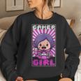 Gamer Girl Playing Video Games Anime Gaming Women Sweatshirt Gifts for Her