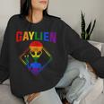 Gay Alien Lgbtq Pride Colorful Rainbow Sign Women Sweatshirt Gifts for Her