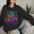 This Girl Glows 80S And 90S Party Women Sweatshirt Gifts for Her