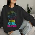 This Girl Glows Cute Girls Tie Dye Party Team Women Sweatshirt Gifts for Her