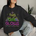 This Girl Glows Cute Girl Woman Tie Dye 80S Party Team Women Sweatshirt Gifts for Her